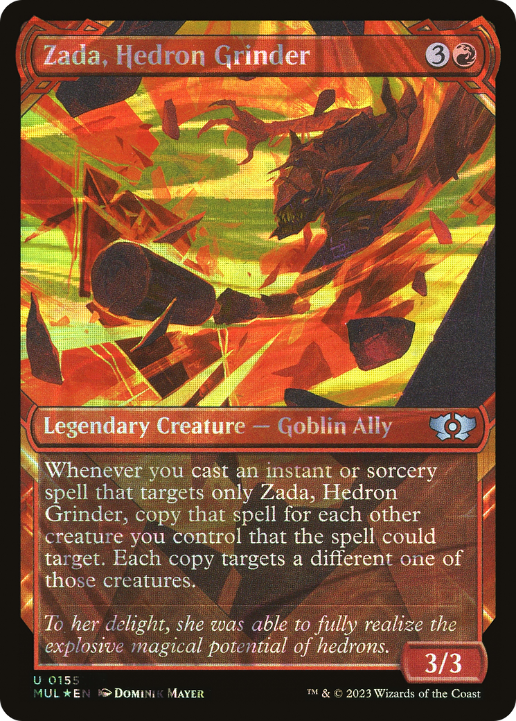 Zada, Hedron Grinder (Halo Foil) (MUL-155) [Multiverse Legends] (Showcase) Foil MTG Single Wizards of the Coast
