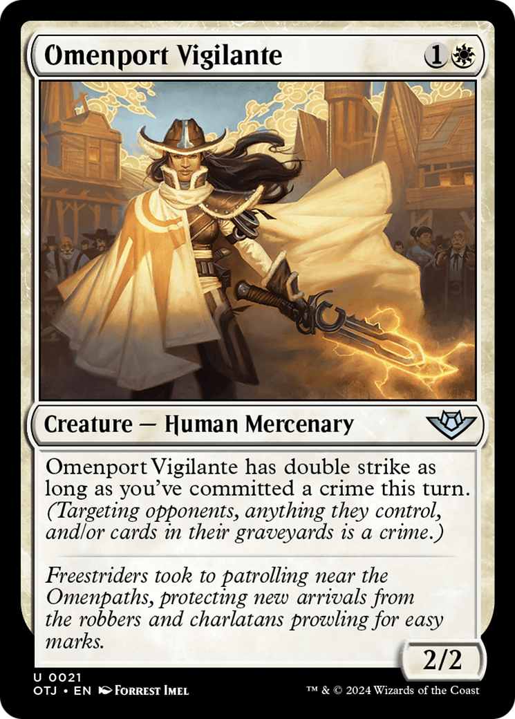 Omenport Vigilante (OTJ-021) [Outlaws of Thunder Junction] MTG Single Wizards of the Coast
