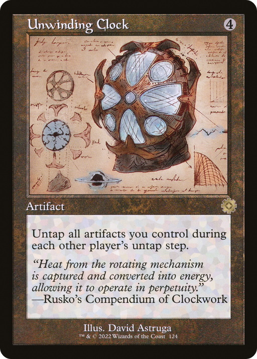 Unwinding Clock (Schematic) (BRR-124) [The Brothers' War Retro Artifacts] Foil MTG Single Wizards of the Coast