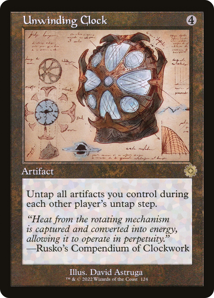 Unwinding Clock (Schematic) (BRR-124) [The Brothers' War Retro Artifacts] MTG Single Wizards of the Coast