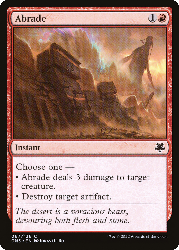 Abrade (GN3-067) [Misc] Game Night: Free-for-All MTG Single Wizards of the Coast