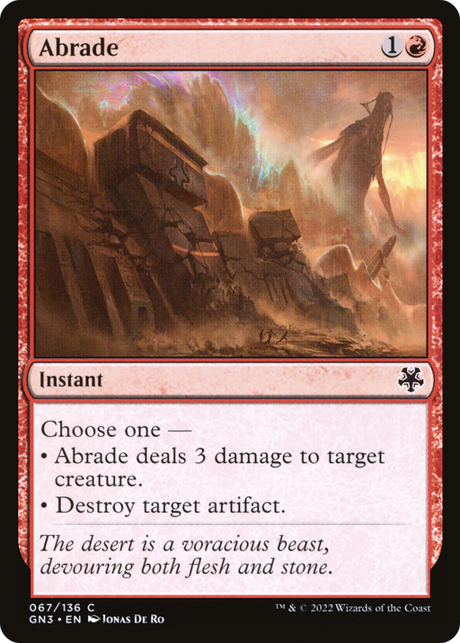 Abrade (GN3-067) [Misc] Game Night: Free-for-All MTG Single Wizards of the Coast