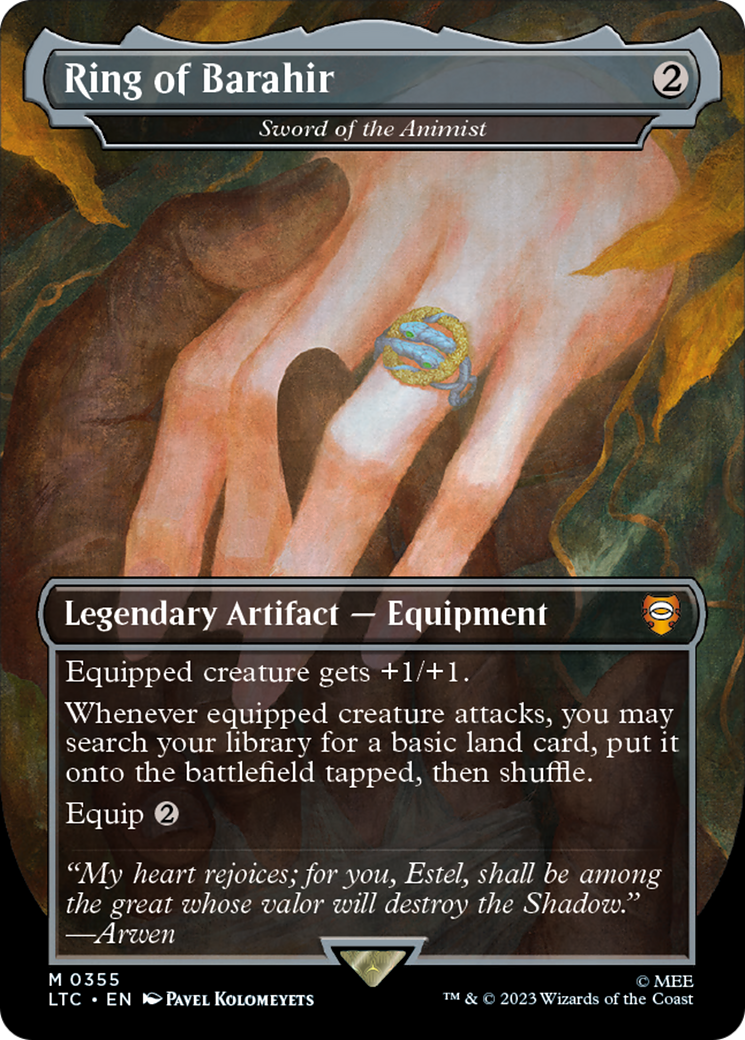 Ring of Barahir - Sword of the Animist (LTC-355) [Tales of Middle-earth Commander] (Borderless) MTG Single Wizards of the Coast