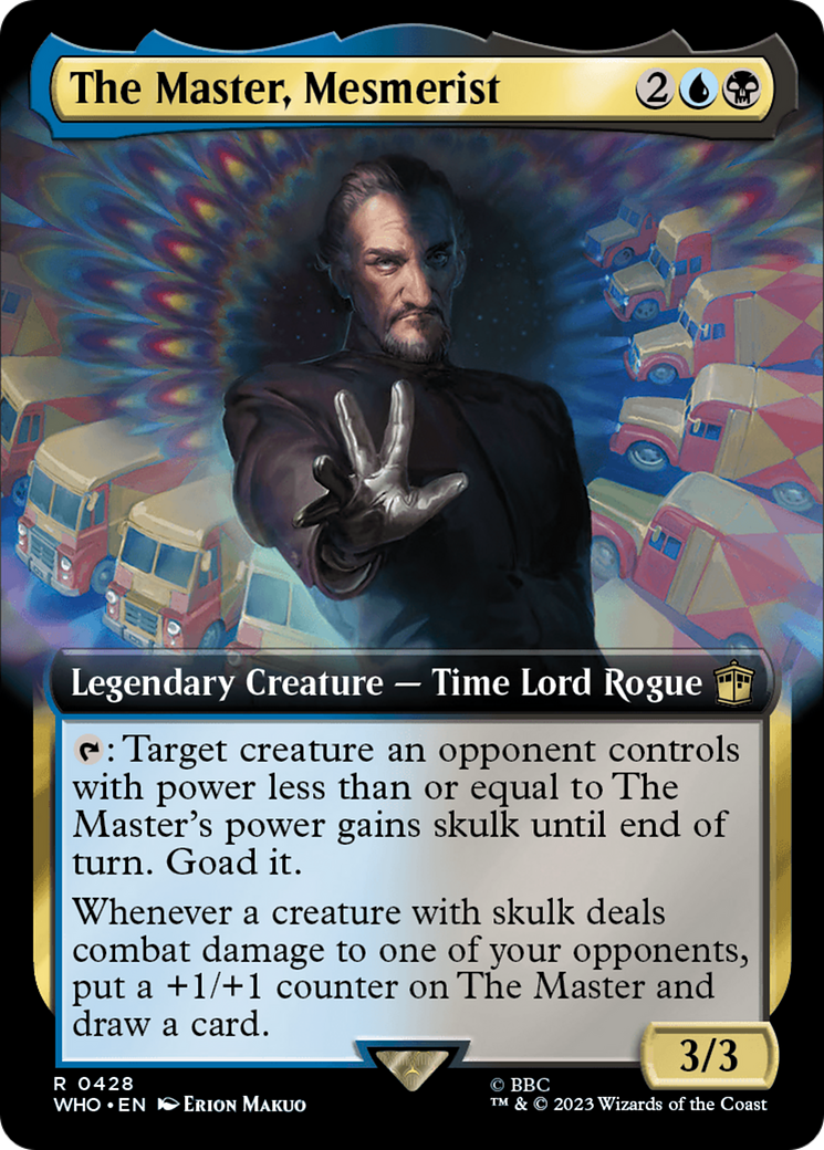 The Master, Mesmerist (WHO-428) [Doctor Who] (Extended Art) MTG Single Wizards of the Coast