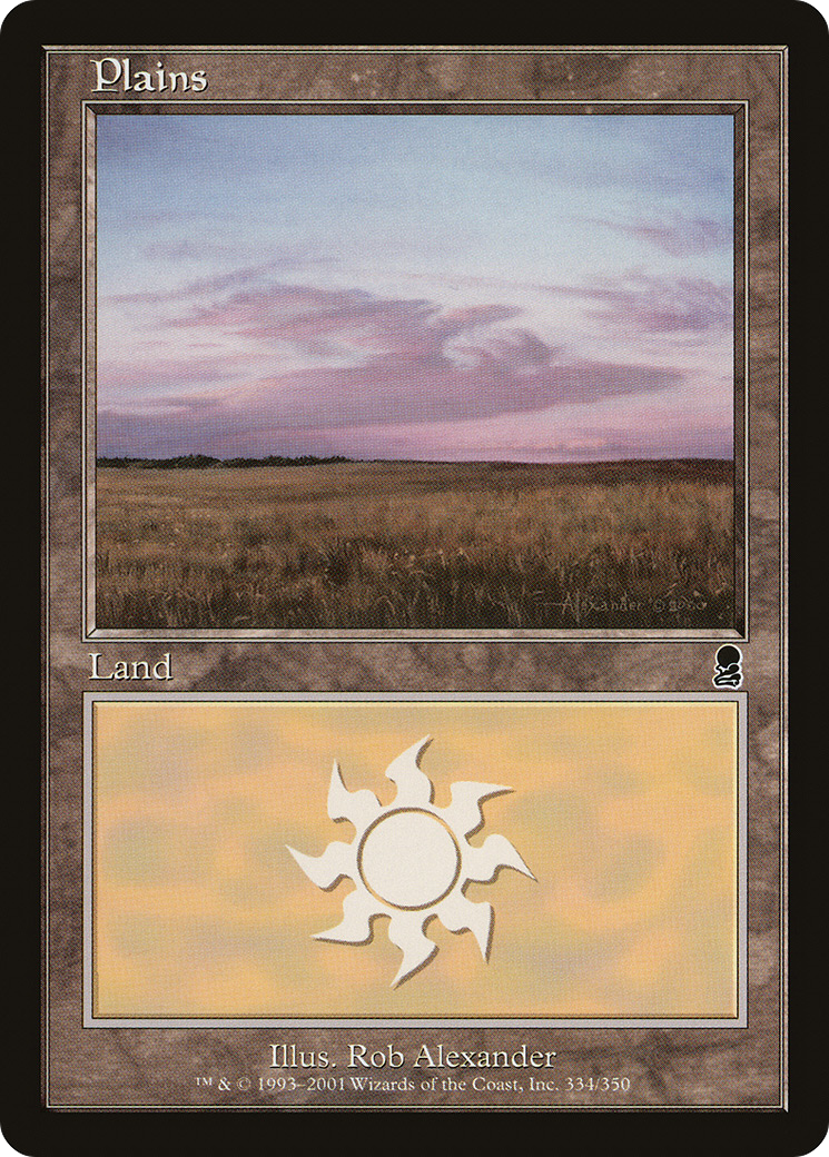 Plains (334) (ODY-334) [Odyssey] Foil MTG Single Wizards of the Coast