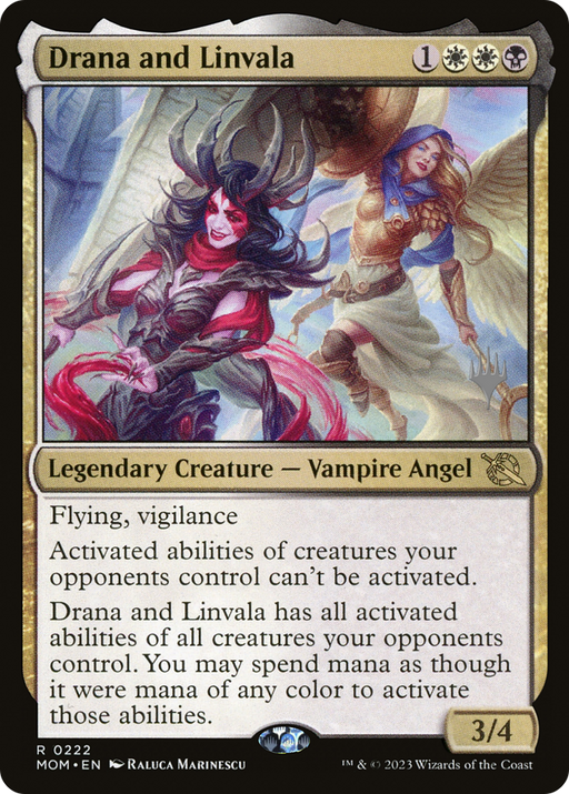 Drana and Linvala (PPMOM-222) [March of the Machine Promos] MTG Single Wizards of the Coast