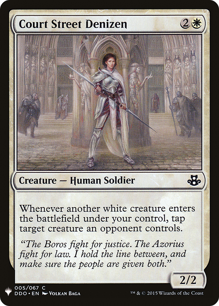 Court Street Denizen (LIST-DDO-5) [Mystery Booster] The List MTG Single Wizards of the Coast