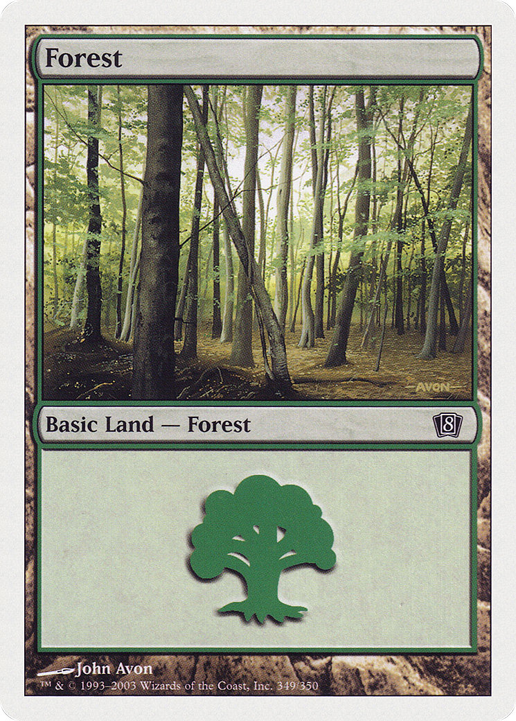 Forest (349) (8ED-349) [8th Edition] MTG Single Wizards of the Coast