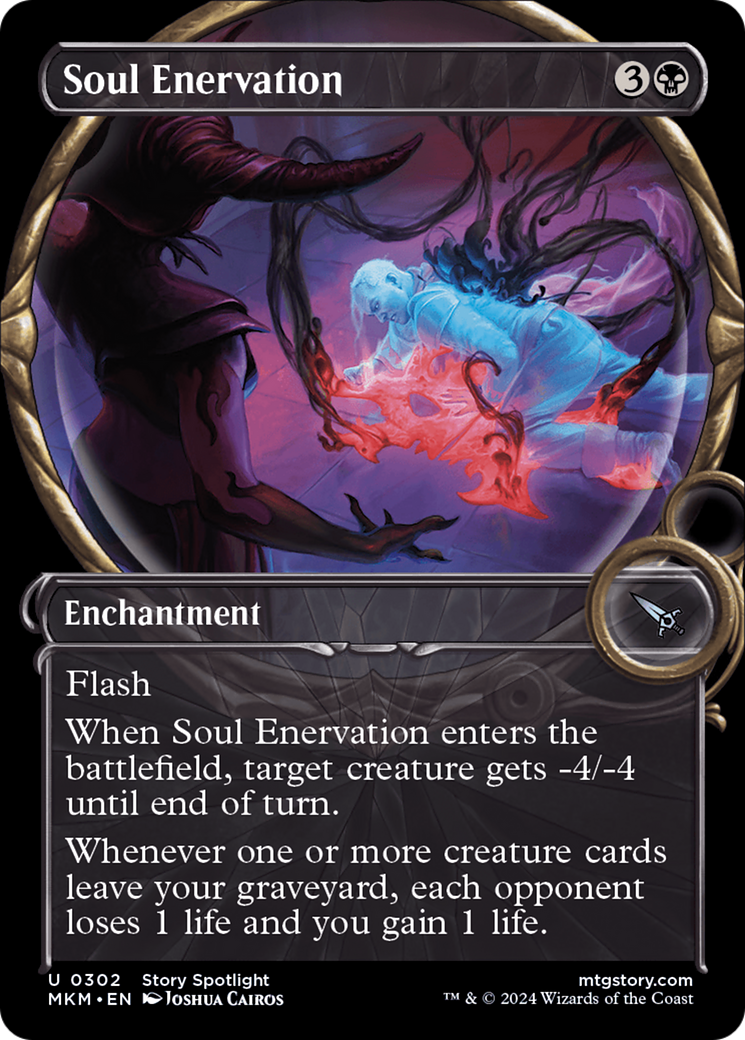 Soul Enervation (MKM-302) [Murders at Karlov Manor] (Showcase) Foil MTG Single Murders at Karlov Manor