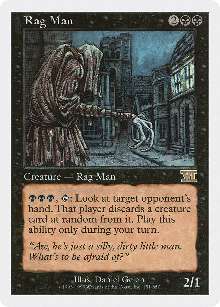 Rag Man (6ED-151) [Classic Sixth Edition] MTG Single Wizards of the Coast