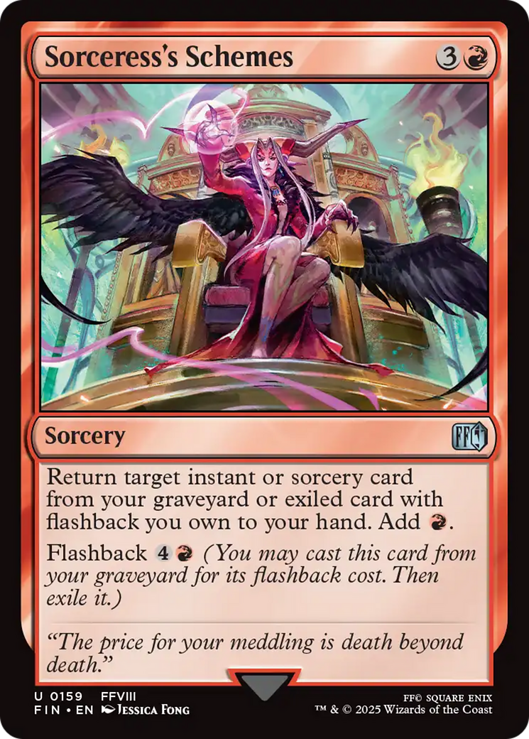 Sorceress's Schemes (FIN-159) [FINAL FANTASY] Foil MTG Single Wizards of the Coast
