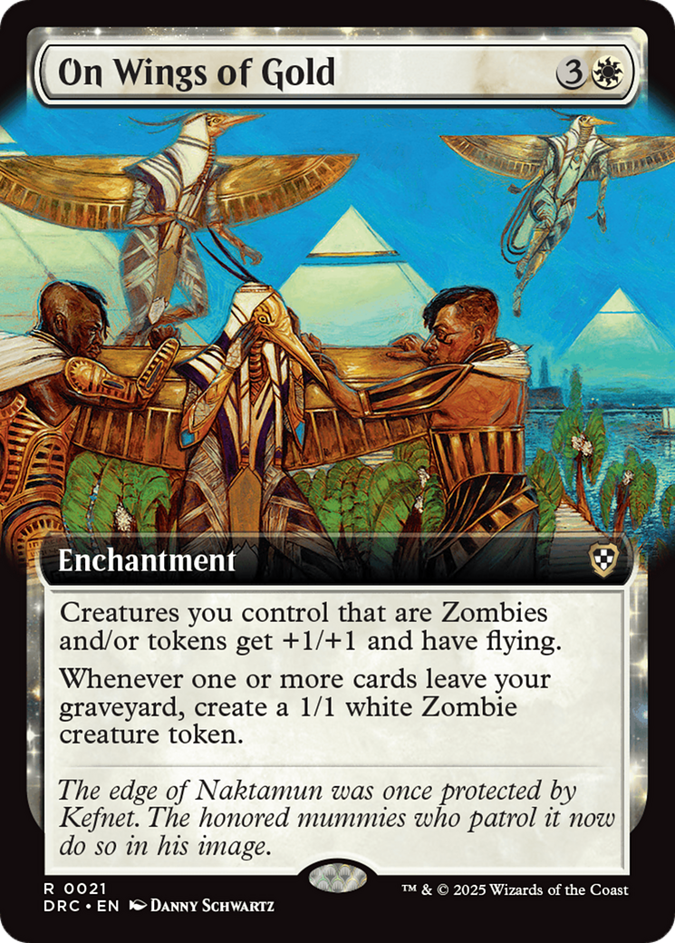 On Wings of Gold (DRC-021) [Commander: Aetherdrift] (Extended Art) MTG Single Wizards of the Coast