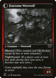 Fearful Villager (DBL-424) [Innistrad: Double Feature] MTG Single Wizards of the Coast