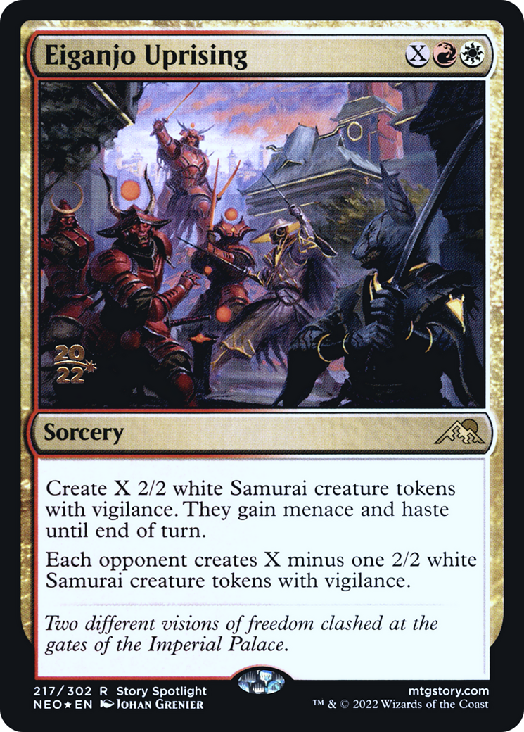 Eiganjo Uprising (PRE-217S) [Kamigawa: Neon Dynasty Promos] Foil MTG Single Wizards of the Coast