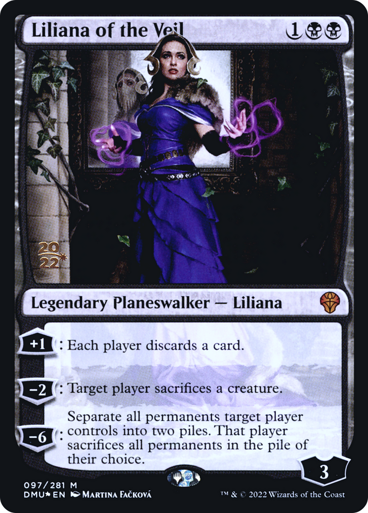 Liliana of the Veil (PRE-097) [Dominaria United Promos] Foil MTG Single Wizards of the Coast