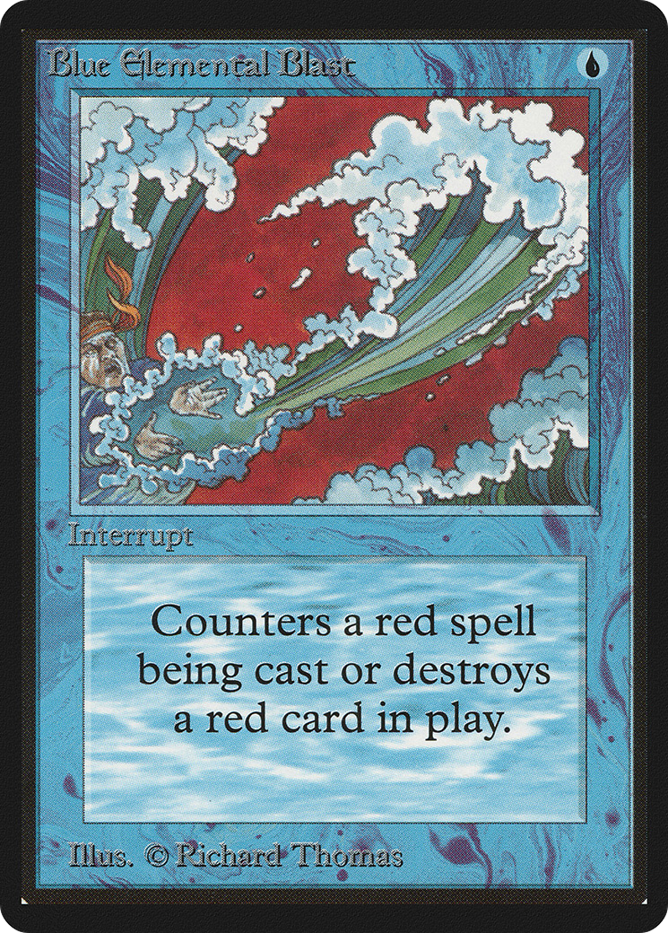 Blue Elemental Blast (LEB-) [Oldschool] Limited Edition Beta MTG Single Wizards of the Coast