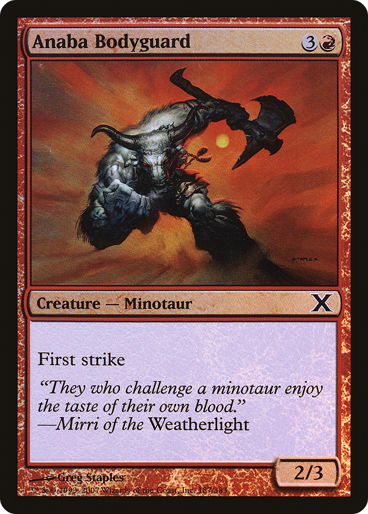 Anaba Bodyguard (10E-187★) [Tenth Edition] Foil MTG Single Wizards of the Coast
