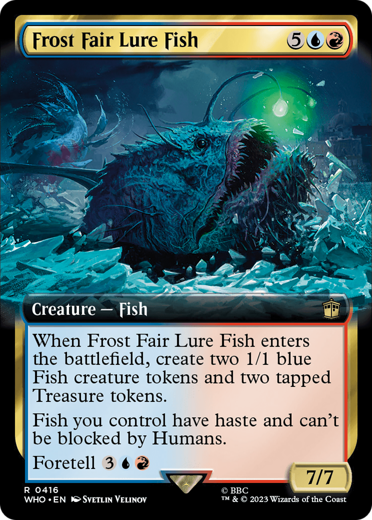 Frost Fair Lure Fish (WHO-416) [Doctor Who] (Extended Art) MTG Single Wizards of the Coast