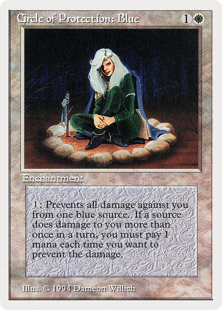 Circle of Protection: Blue (SUM-010) [Misc] Summer Magic / Edgar MTG Single Wizards of the Coast
