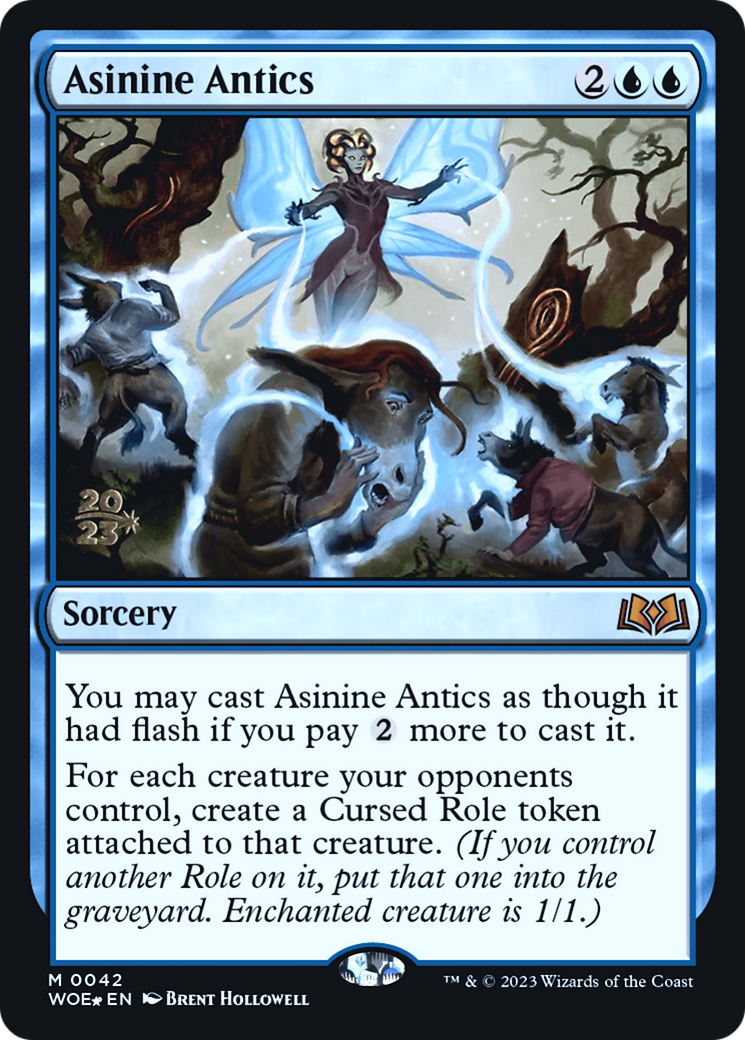 Asinine Antics (PRE-042) [Wilds of Eldraine Promos] Foil MTG Single Wizards of the Coast