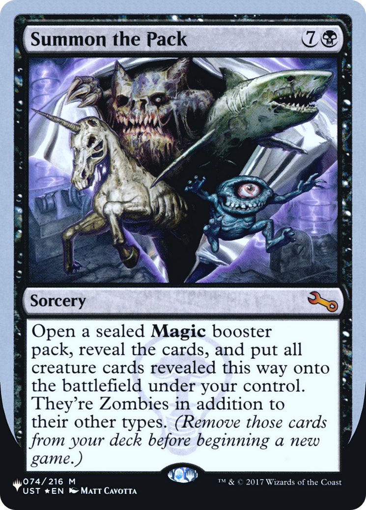 Summon the Pack (LIST-025) [Mystery Booster] The List (Unfinity Foil Edition) Foil MTG Single Wizards of the Coast