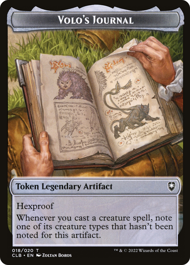 Volo's Journal Token (CLB-018) [Tokens] Battle for Baldur's Gate Tokens MTG Single Wizards of the Coast