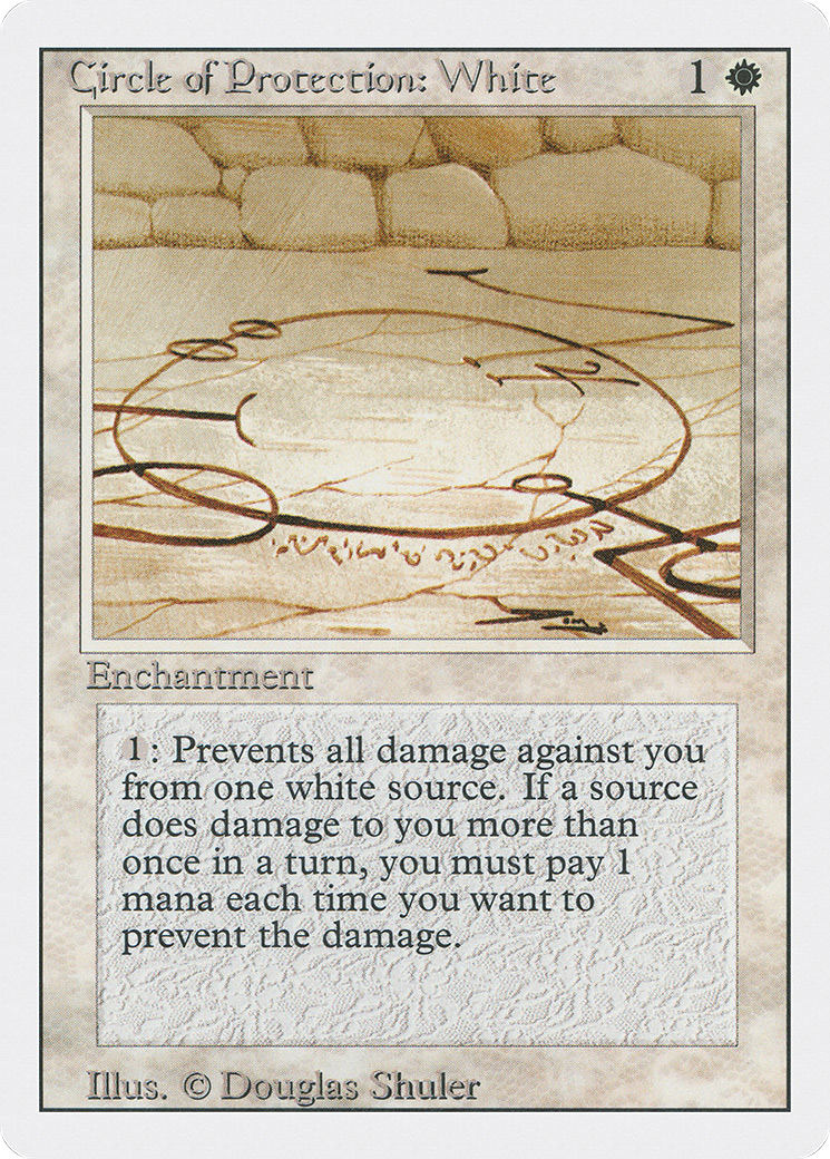 Circle of Protection: White (3ED-) [Revised Edition] MTG Single Wizards of the Coast