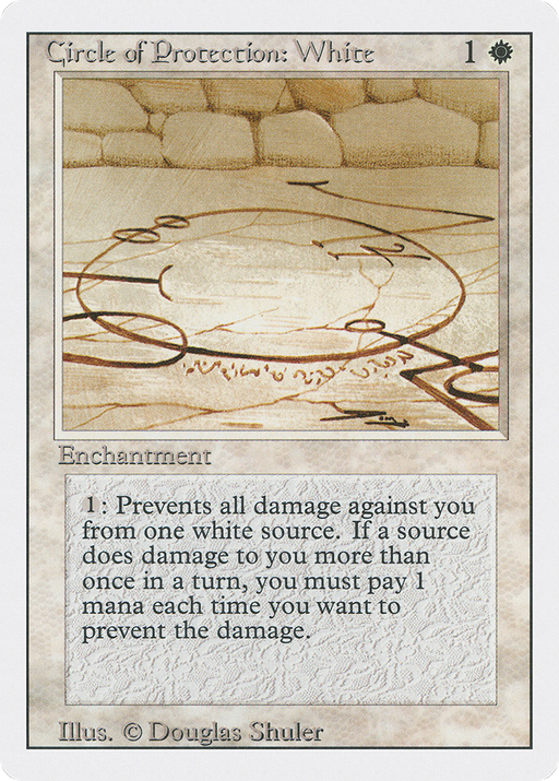 Circle of Protection: White (3ED-) [Revised Edition] MTG Single Wizards of the Coast