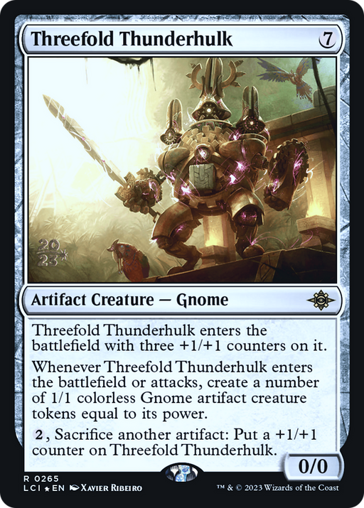 Threefold Thunderhulk (PRE-265) [The Lost Caverns of Ixalan Promos] Foil MTG Single Wizards of the Coast