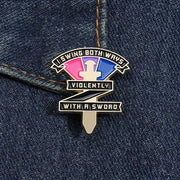 I Swing Both Ways Pride Pin - Bisexual nan Taps Games