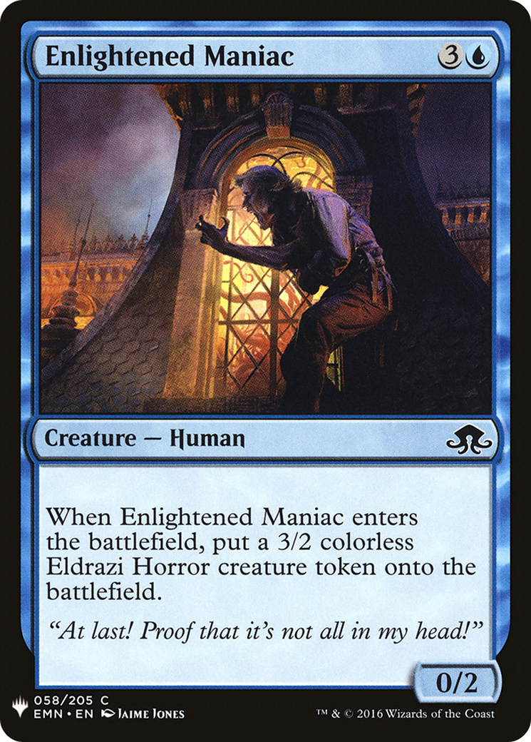 Enlightened Maniac (LIST-EMN-58) [Mystery Booster] The List MTG Single Wizards of the Coast