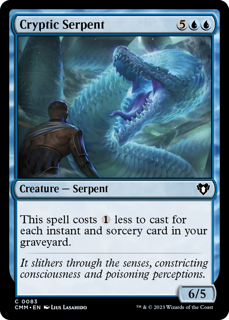 Cryptic Serpent (CMM-083) [Commander Masters] MTG Single Wizards of the Coast