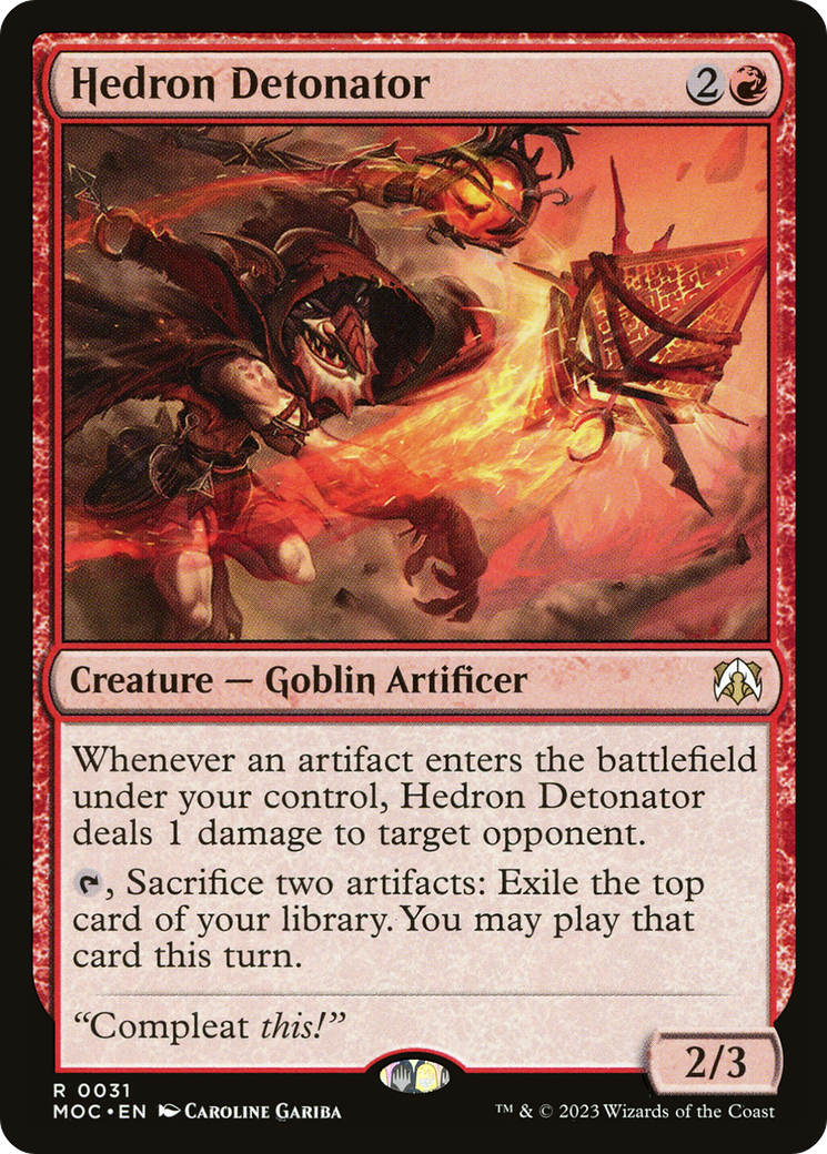 Hedron Detonator (MOC-031) [March of the Machine Commander] MTG Single Wizards of the Coast
