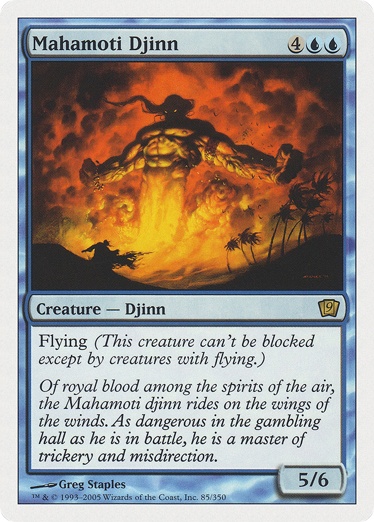 Mahamoti Djinn (9ED-085) [9th Edition] MTG Single Wizards of the Coast