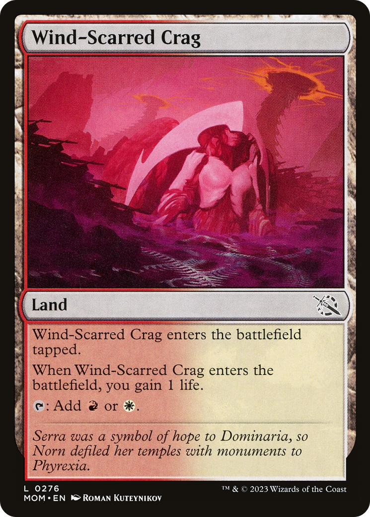 Wind-Scarred Crag (MOM-276) [March of the Machine] Foil MTG Single Wizards of the Coast