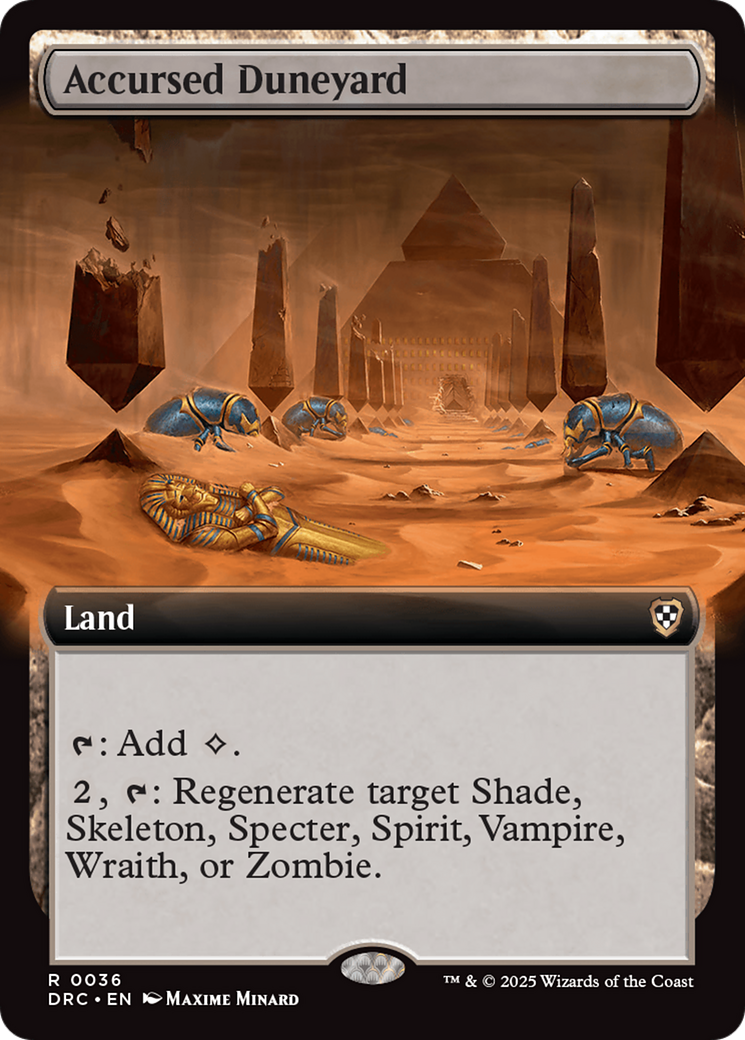 Accursed Duneyard (DRC-036) [Aetherdrift Commander] (Extended Art) MTG Single Wizards of the Coast