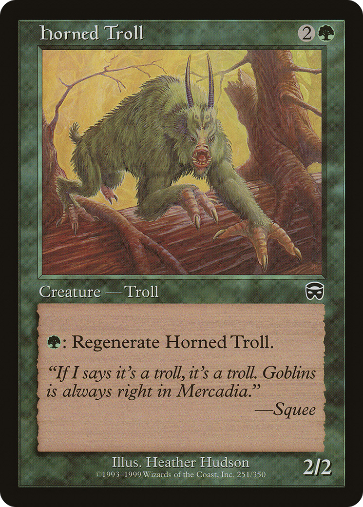 Horned Troll (MMQ-251) [Mercadian Masques] MTG Single Wizards of the Coast