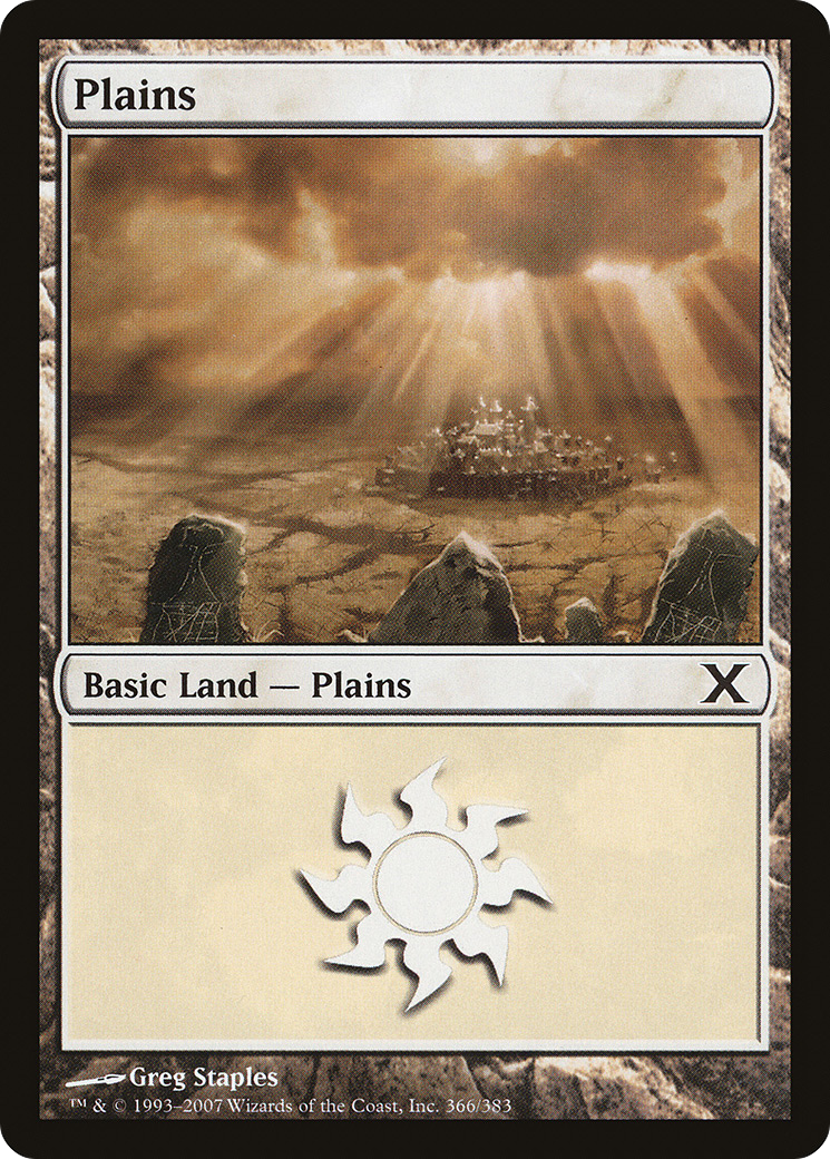 Plains (366) (10E-366) [Tenth Edition] MTG Single Wizards of the Coast