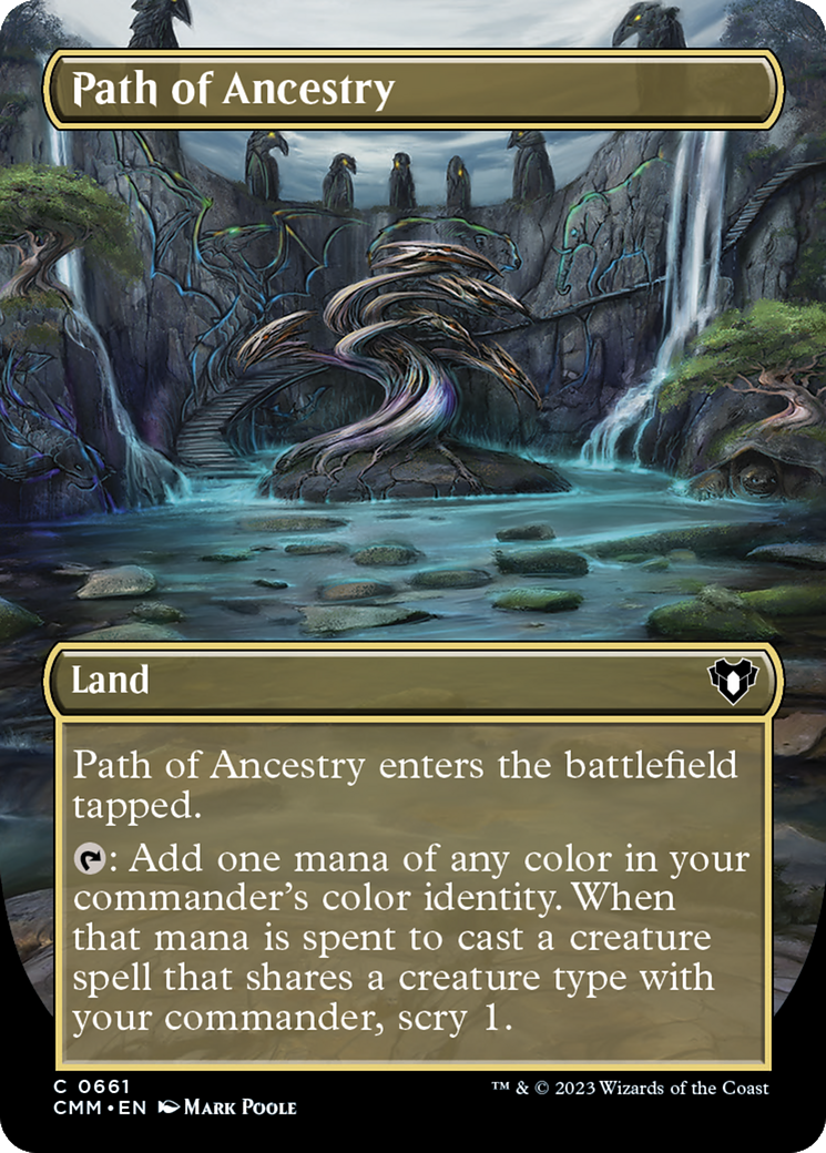 Path of Ancestry (CMM-661) [Commander Masters] (Borderless) Foil MTG Single Wizards of the Coast