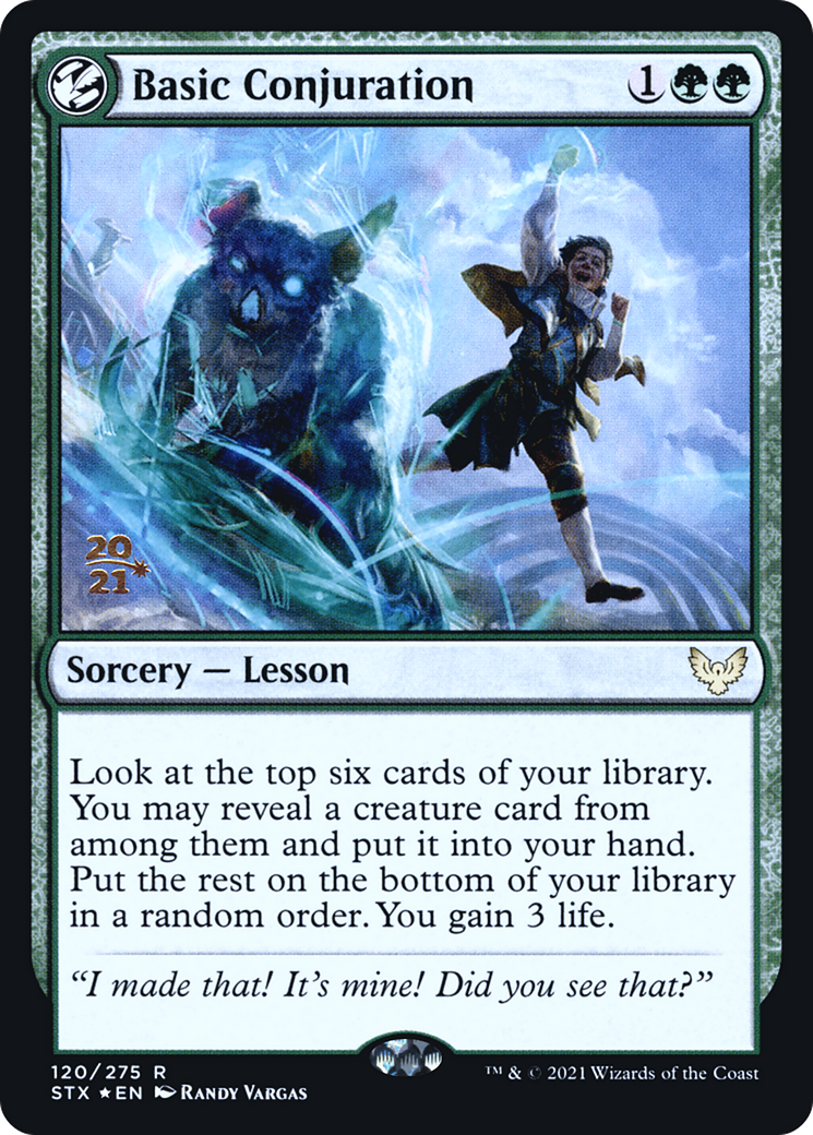Basic Conjuration (PRE-120) [Strixhaven: School of Mages Promos] Foil MTG Single Wizards of the Coast