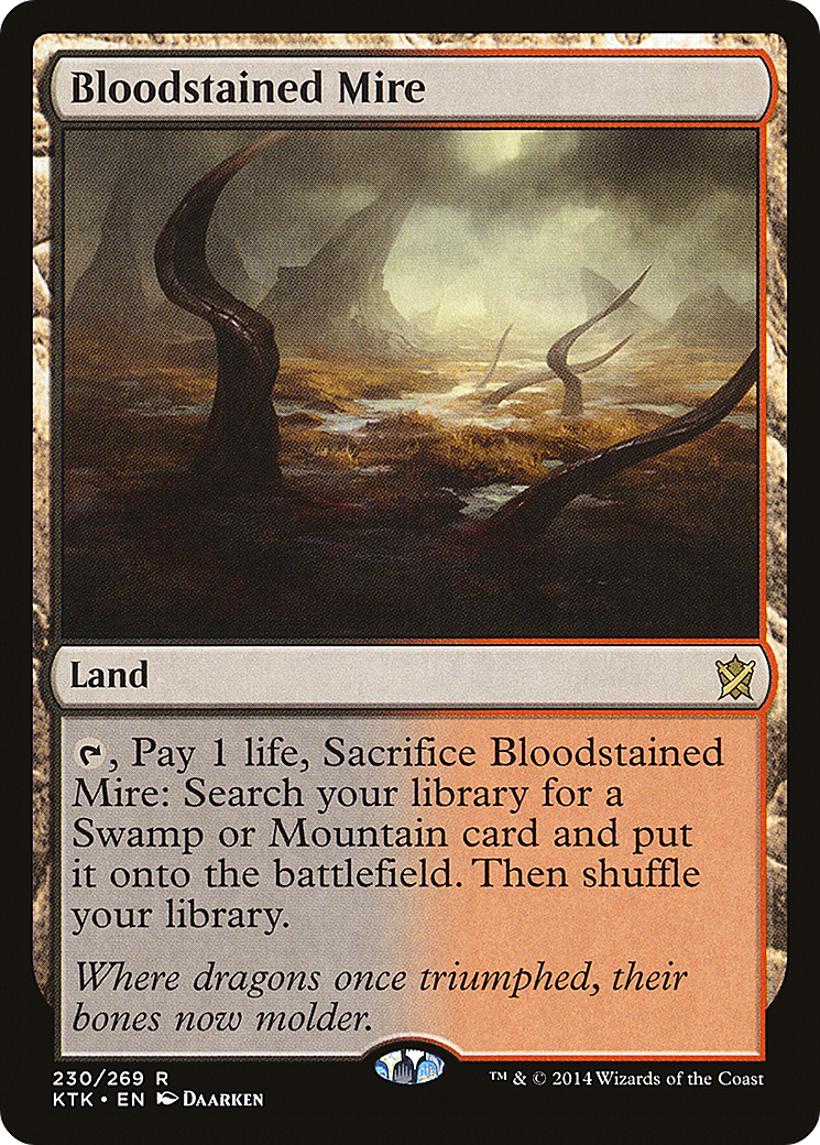 Bloodstained Mire (KTK-230) [Khans of Tarkir] Foil MTG Single Wizards of the Coast