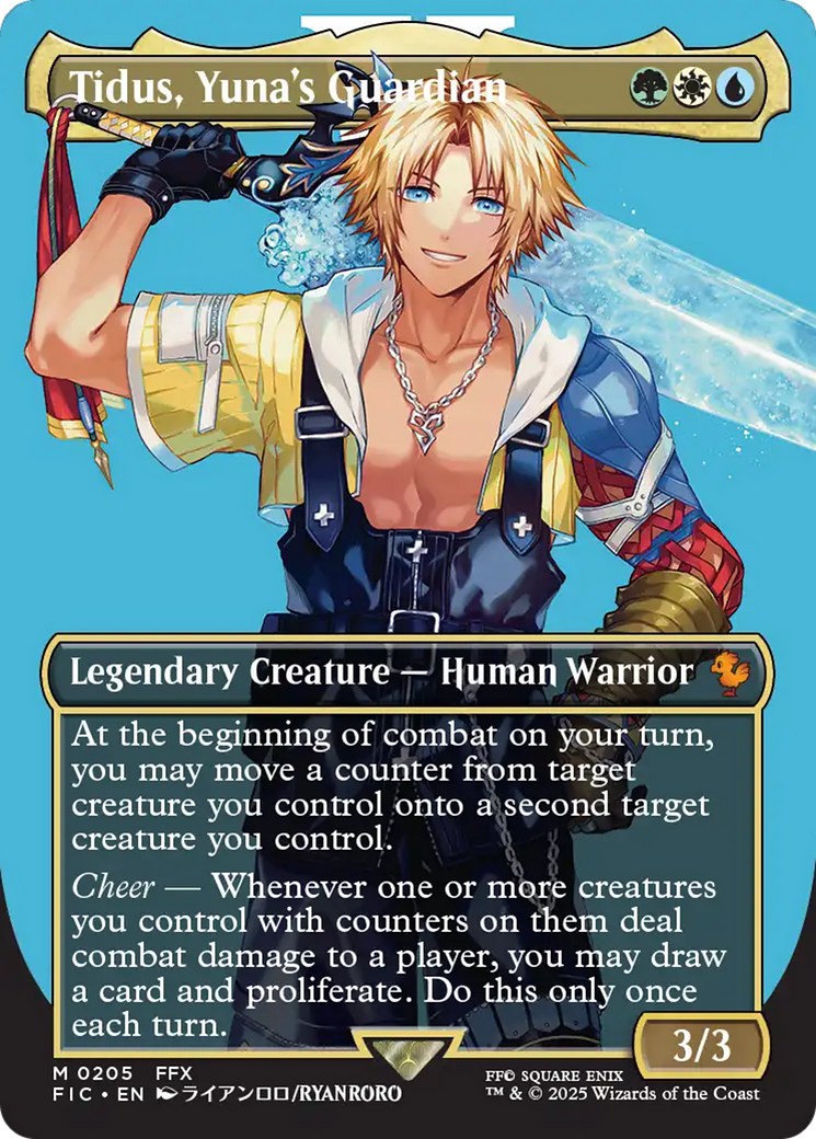 Tidus, Yuna's Guardian (FIC-205) [Commander: FINAL FANTASY] (Borderless) MTG Single Wizards of the Coast