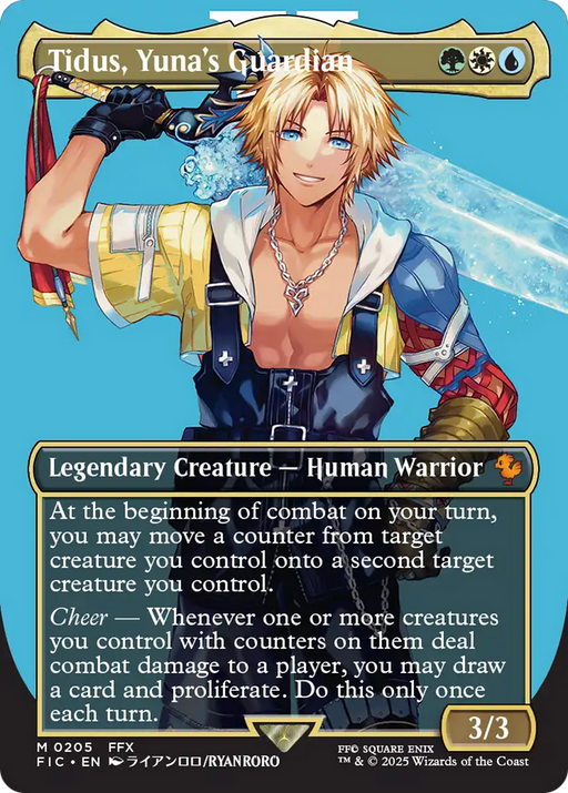 Tidus, Yuna's Guardian (FIC-205) [Commander: FINAL FANTASY] (Borderless) MTG Single Wizards of the Coast