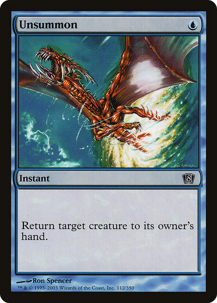 Unsummon (8ED-112) [8th Edition] MTG Single Wizards of the Coast
