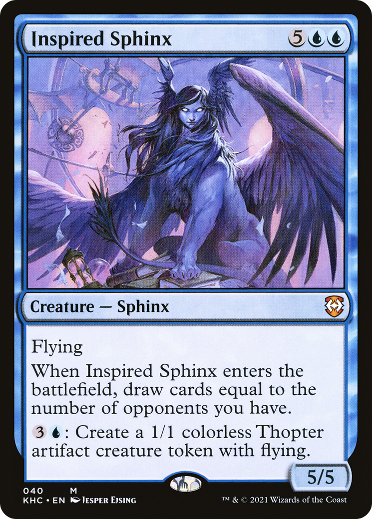 Inspired Sphinx (KHC-040) [Kaldheim Commander] MTG Single Wizards of the Coast