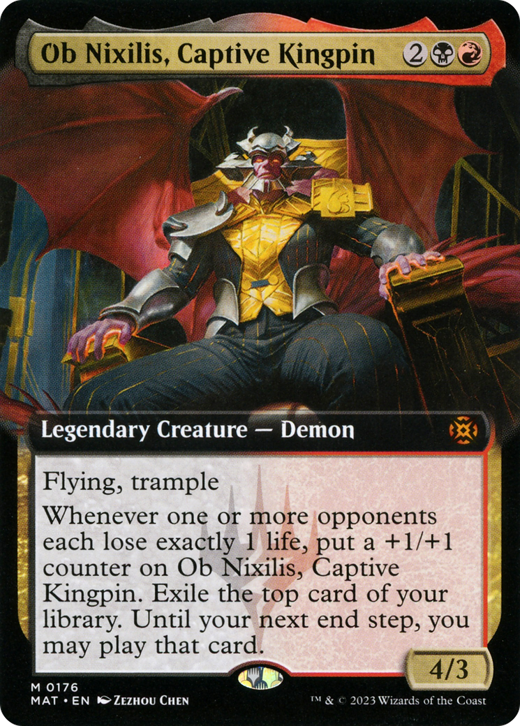 Ob Nixilis, Captive Kingpin (MAT-176) [March of the Machine: The Aftermath] (Extended Art) Foil MTG Single Wizards of the Coast