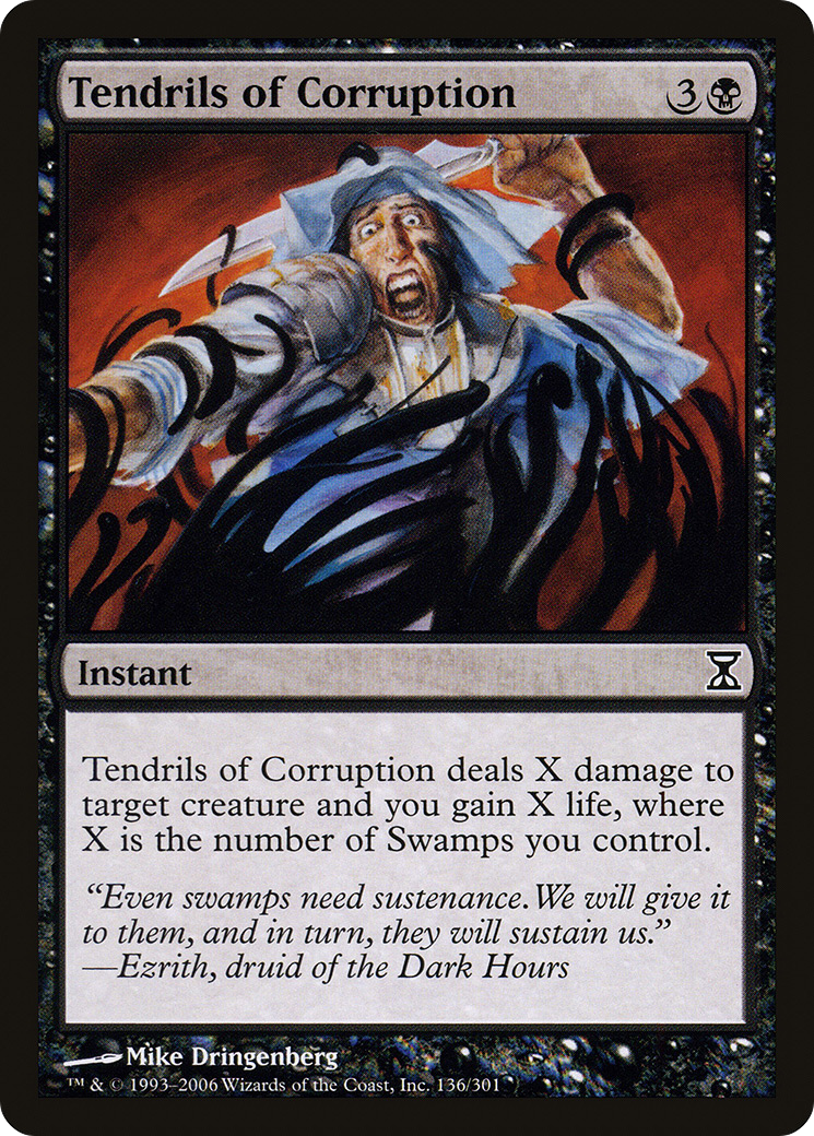 Tendrils of Corruption (TSP-136) [Time Spiral] Foil MTG Single Wizards of the Coast