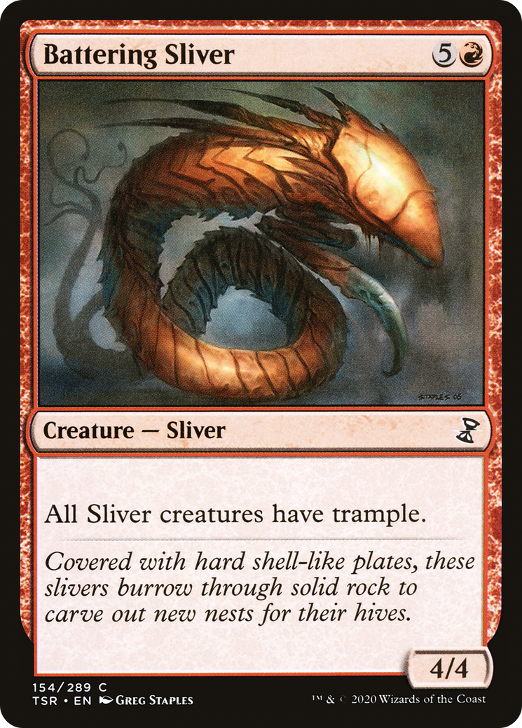 Battering Sliver (TSR-154) [Time Spiral Remastered] MTG Single Wizards of the Coast