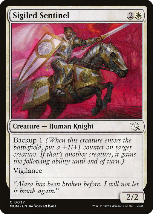 Sigiled Sentinel (MOM-037) [March of the Machine] Foil MTG Single Wizards of the Coast