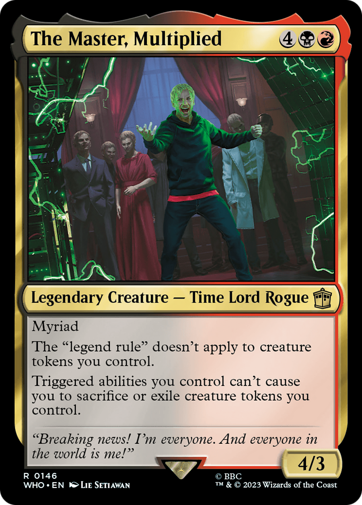 The Master, Multiplied (WHO-146) [Doctor Who] Foil MTG Single Wizards of the Coast